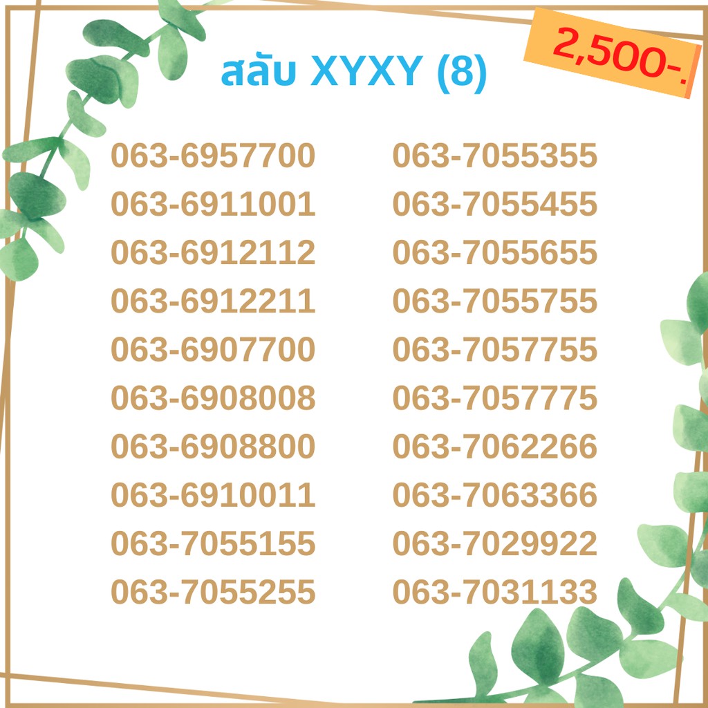 เบอร์สลับ-เบอร์-xyxy-ชุด8-21-เบอร์สวย-เบอร์โทรศัพท์-เบอร์มงคล-เบอร์-vip-เบอร์ตอง-เบอร์หงส์