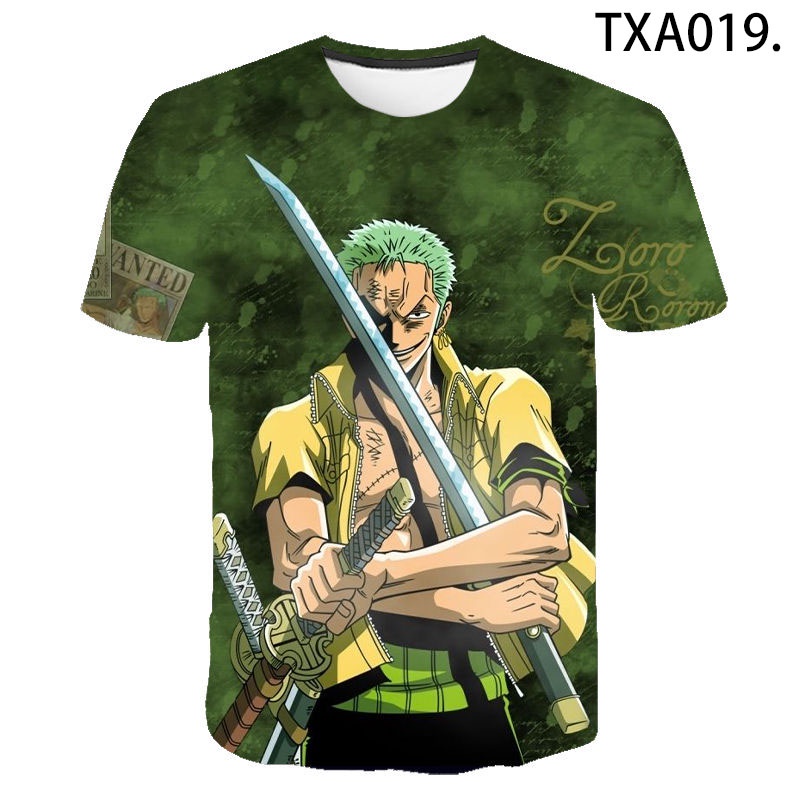 พร้อมส่ง-เสื้อยืดแขนสั้นลําลอง-คอกลม-พิมพ์ลายอนิเมะ-one-piece-3d-แฟชั่นฤดูร้อน-สําหรับผู้ชาย-และผู้หญิง