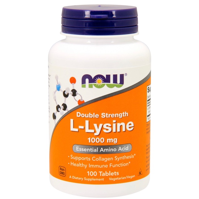 ไลซีน-lysine-pharmaceutical-grade1000mg-100เม็ด