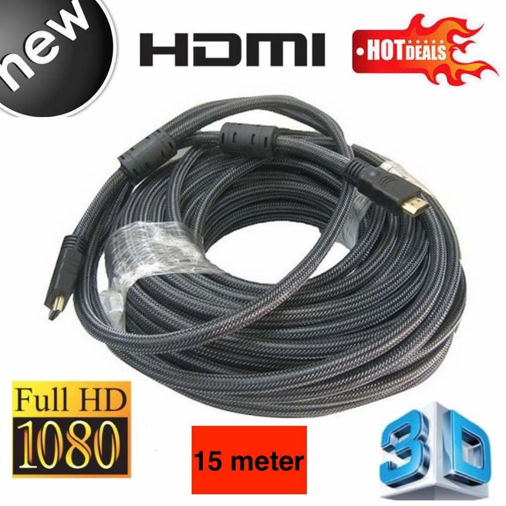 สาย-tv-hdmi-10-เมตร-สายถักรุ่น-hdtv-10m-cable-3d-full-hd-1080p