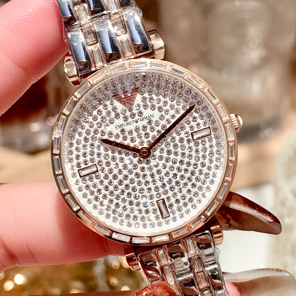 EMPORIO ARMANI Model: AR11294 9T22 Movement: 27 ชิ้นอัญมณีรูปเปลือกหอย ...