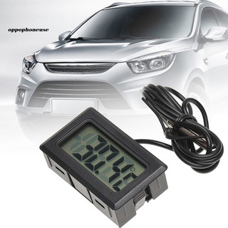 【OPHE】เครื่องวัดอุณหภูมิภายในรถยนต์ จอแสดงผล LCD ดิจิทัล เครื่องมือวัดอุณหภูมิตู้ปลา