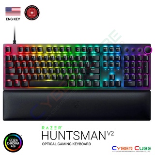 Razer Huntsman V2 Gaming Keyboard - Linear Optical Switch (Red) - ENG Key คีย์บอร์ดเกมส์มิ่ง ( ของแท้ศูนย์ SYNNEX )