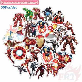 สินค้า ❉ Iron Man Tony Stark Series 05 - Iron Man’s Battle Suit สติ๊กเกอร์ ❉ 50Pcs/Set Marvel Avengers Superhero DIY Fashion Waterproof Doodle Decals สติ๊กเกอร์