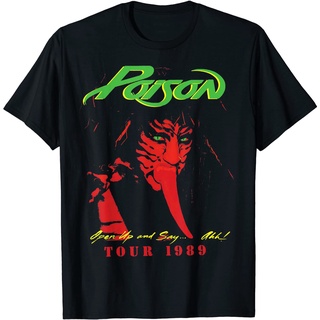 tshirtเสื้อยืดคอกลมฤดูร้อนเสื้อยืด พิมพ์ลาย Poison Tour 1989Sto4XL