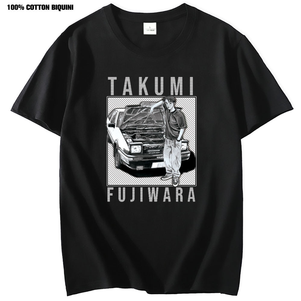tshirtเสื้อยืดคอกลมฤดูร้อนjdm-เสื้อยืดผ้าฝ้าย-100-พิมพ์ลายรถยนต์-fujiwara-tofu-shop-สไตล์ญี่ปุ่น-คลาสสิก-สําหรับผู้ชาย