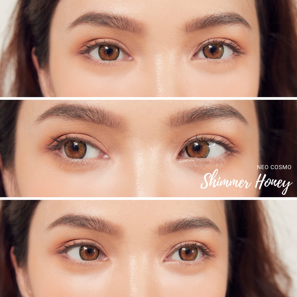 คอนแทคเลนส์-shimmer-honey-neo-cosmo-ส่งฟรีไม่ต้องใช้โค้ด-สีน้ำตาลทอง-สายฝอ-ขนาดมินิ-ผิวน้ำผึ้งใส่สวย-มีค่าสายตา