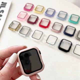 เคสกระจกนิรภัย อุปกรณ์เสริม สําหรับ Apple Watch Ultra 2 Ultra Series 9 8 7 6 SE 5 4 3 2 1 ขนาด 49 มม. 41 มม. 45 มม. 44 มม. 42 มม. 40 มม. 38 มม.