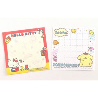 กระดาษโน้ตลายลิขสิทธิ์แท้จาก Sanrio Hello Kitty และ Pompompurin