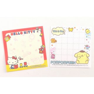 กระดาษโน้ตลายลิขสิทธิ์แท้จาก Sanrio Hello Kitty และ Pompompurin