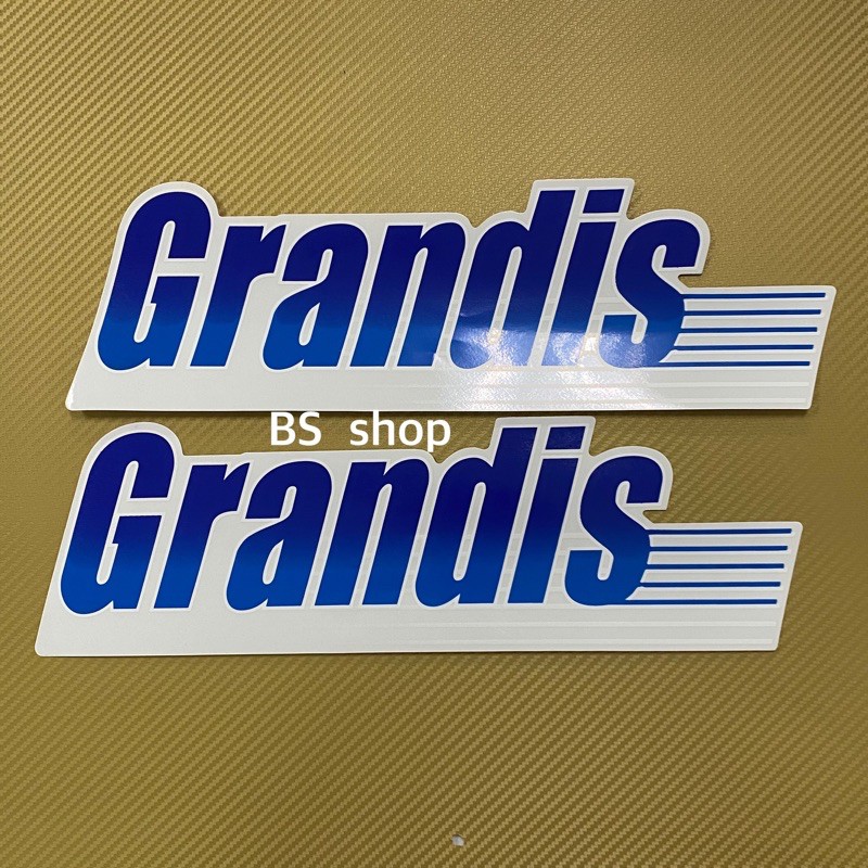 สติ๊กเกอร์-grandis-ติดข้างท้ายกระบะ-มิซูบิชิ-สตาด้า-ราคาต่อคู่-มี-2-ชิ้น