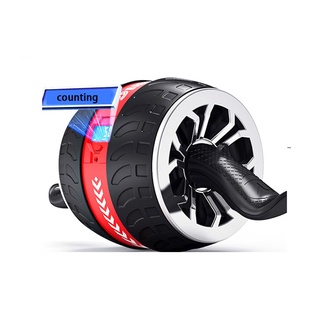 2BS Digital Ab Wheel Roller ล้อบริหารกล้ามท้องจอแสดงผล LED ฟรีแผ่นรองเข่าฟิตเนส