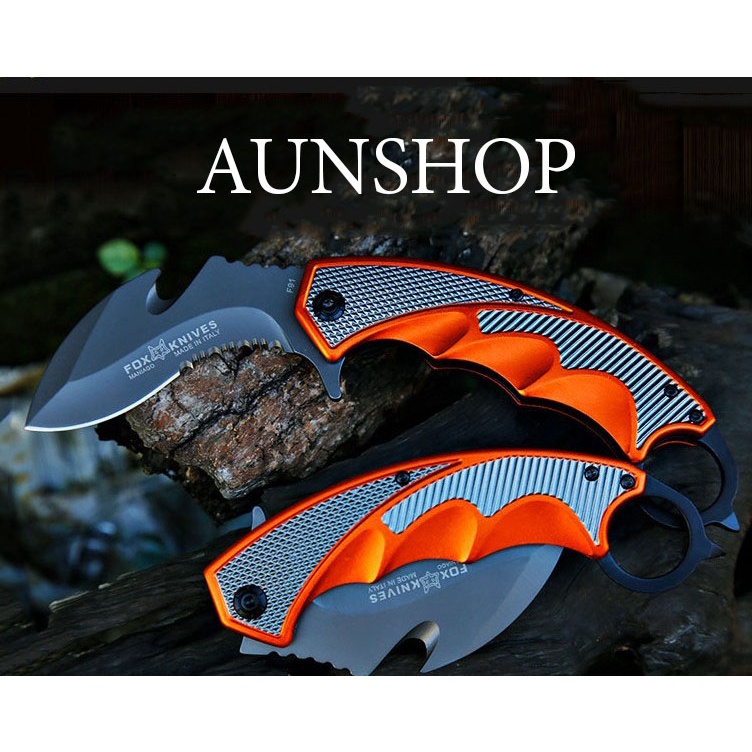 P74 มีดพับ FOX Knives รุ่น F91 สะดวก เดินป่า มีดอเนกประสงค์ สลักตราบน ...