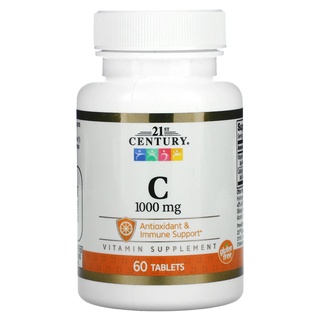 ภาพหน้าปกสินค้าVitamin C 1000 mg (60 เม็ด) 21st Century ลดสิว ฝ้า กระ สร้างคอลลาเจนเพื่อผิวเนียนใส ต้านอนุมูลอิสระ เสริมภูมิคุ้มกัน ที่เกี่ยวข้อง