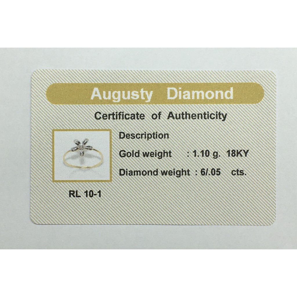 แหวนเพชรวงเล็ก-augusty-เพชรแท้ทองแท้-rl10-ทอง18k-สินค้าพร้อมสง-มีใบรับประกันจากทางร้าน
