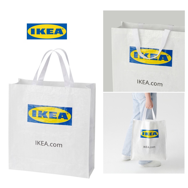 ภาพหน้าปกสินค้าสินค้าพร้อมส่ง ถุงอิเกีย IKEA KLAMBY ถุงผ้า ถุงใส่ของ ถุงหิ้ว ถุงชอปปิ้ง ถุงใส่ผ้า สามารถพับได้ จากร้าน poominjayjay บน Shopee
