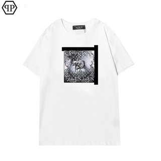 เสื้อยืดสีดำอินเทรนด์93246# เสื้อคอกลม แขนสั้น ลําลอง เข้ากับทุกการแต่งกาย แฟชั่นฤดูร้อน แบบเรียบง่ายS-4XL