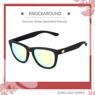 แว่นกันแดด Knockaround รุ่น Premiums : Rubber Black/Yellow Polarized