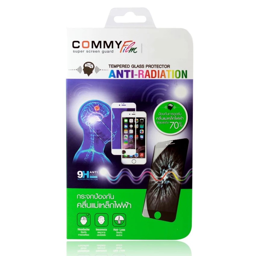 commy-กระจกกันรอย-anti-radiation-iphonese-5s-5-white