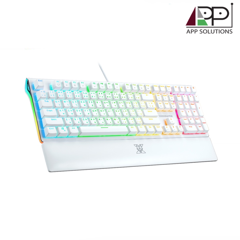 free-mousepad-nubwo-keyboard-คีย์บอร์ด-gaming-รุ่นterminator-x30-limited-white-blue-red-switch
