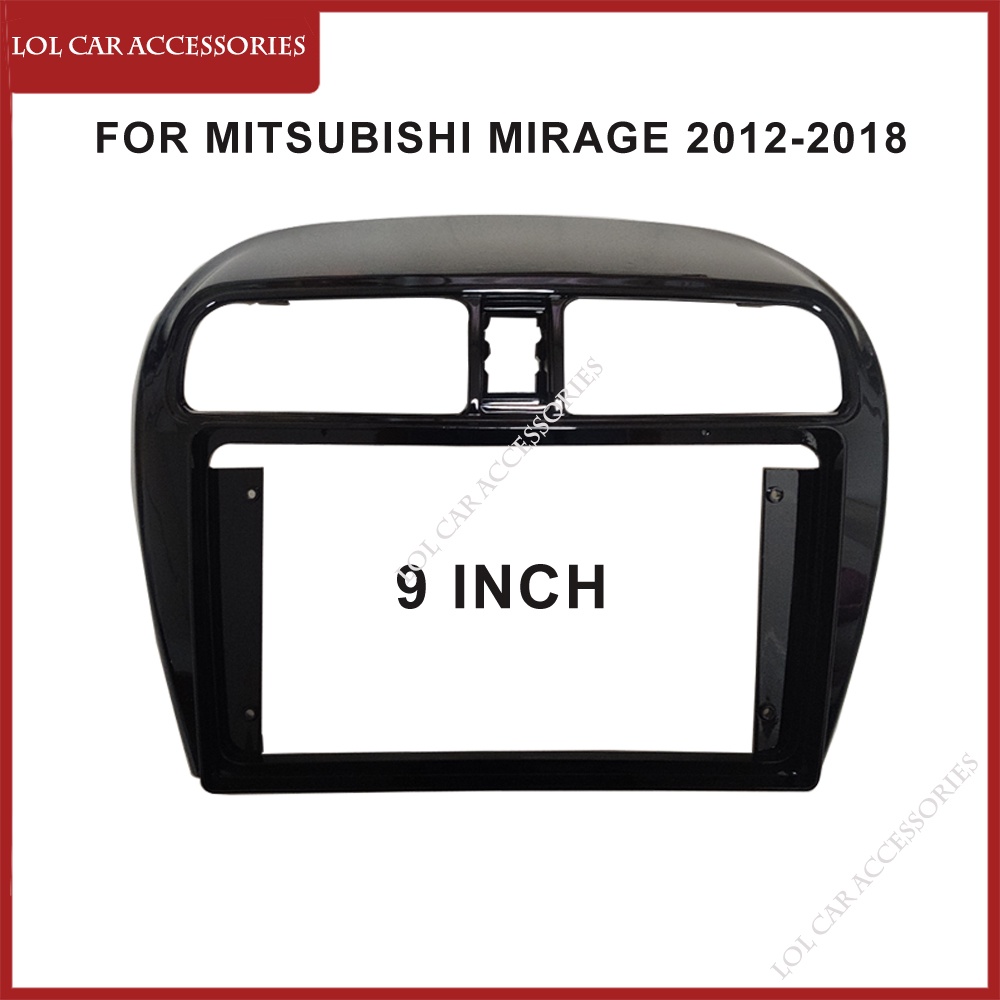 กรอบเครื่องเล่น-dvd-gps-mp5-android-2-din-9-นิ้ว-สําหรับ-mitsubishi-mirage-2012-2018