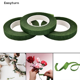 Easyturn Durable Rolls Waterproof Green Florist Stem Elastic Tape Floral Flower 12mm Tape TH