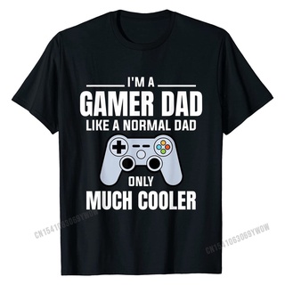 เสื้อยืดผ้าฝ้ายพิมพ์ลายคลาสสิก เสื้อยืด ผ้าฝ้าย พิมพ์ลายเกมวิดีโอเกม Like A Normal Dad สําหรับผู้ชาย ครอบครัว