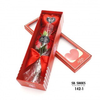 142-1 ช่อดอกกุหลาบแต่งลูกโป่งน่ารัก Happy Valentines Day