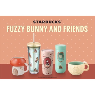 Starbucks Fuzzy Bunny And Friends Collection สตาร์บัคส์คอลเลคชันใหม่ Fuzzy Bunny And Friends  ของแท้💯