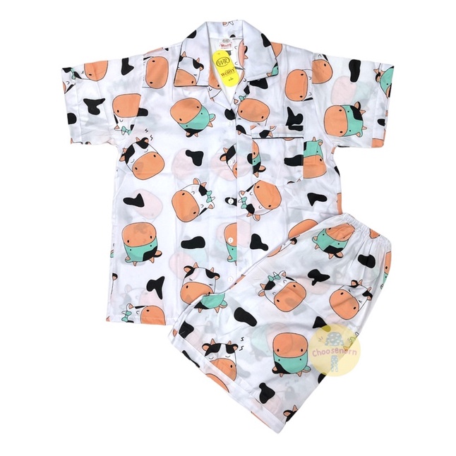 ชุดนอน ผ้าอองฟองคุณภาพดี สกรีนลายการ์ตูน | Shopee Thailand