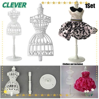 CLEVER 1Set Hot White Display Rack Hollow DIY Play Toys Dollhouse Accessories Doll Mannequin Holders