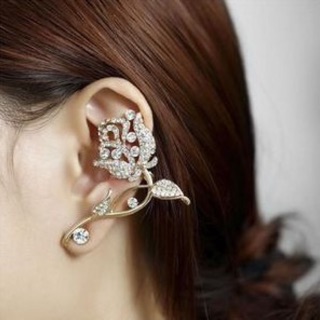 Cilp Earring(ต่างหูกุหลาบแบบด้านบนหนีบหูด้านล่างเจาะหู)