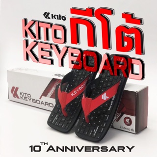 Cior.shop : Kito รุ่น Keyboard 2020 ของแท้ 100% รองเท้าแตะสวมคีบลายคีย์บอร์ด (Kito Keyboard 2020)