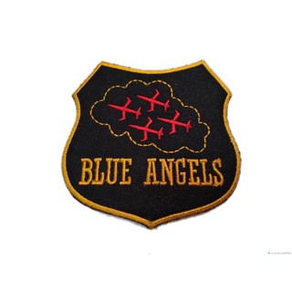 BLUE ANGELS ป้ายติดเสื้อแจ็คเก็ต อาร์ม ป้าย ตัวรีดติดเสื้อ อาร์มรีด อาร์มปัก Badge Embroidered Sew Iron On Patches