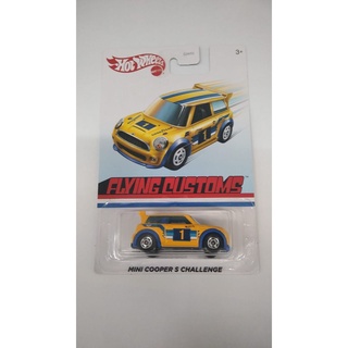 ✿۞﹍Yellow Mini Cooper S Challenge Flying Customs Diecast Car Toys for Collectible Items