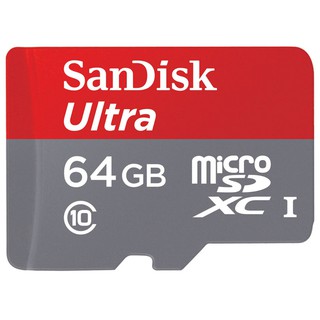 ภาพหน้าปกสินค้าSanDisk ไมโคร SD การ์ด คลาส 10 ความจุ 64GB. Micro SD Card Class 10 64GB. ที่เกี่ยวข้อง