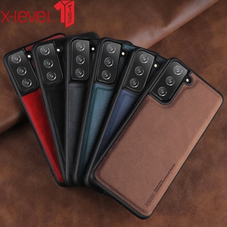 X-level Luxury Vintage Leather Back Cover Case For Samsung Galaxy S21Ultra S21 Plus