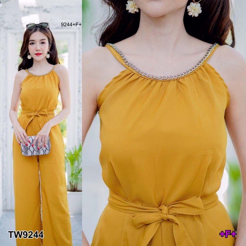 tw9244-jumpsuit-จั๊มสูทขายาว-สายเดียวคล้องคอ