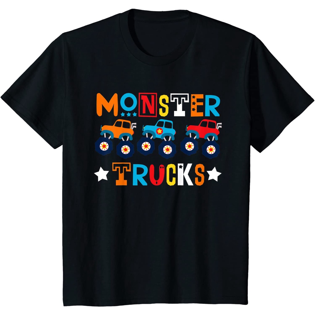 เสื้อยืดผ้าฝ้ายพรีเมี่ยม-เสื้อยืด-พิมพ์ลาย-monster-trucks-เหมาะกับของขวัญ-ผู้ชาย