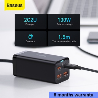 Baseus รางปลั๊กไฟ 100W GaN3 Pro แบบชาร์จเร็ว สําหรับแล็ปท็อป iphone 13 12 Pro Max Xiaomi Samsung