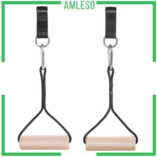 [AMLESO] Gymnastic Rings Gym Fitness Exercise Resistance Band Handles Pull Ups Bar