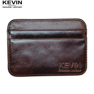 Fin 1 กระเป๋าเงินหนังแท้ กระเป๋าสตางค์แบบบาง Genuine Leather Wallet Purse KEVIN 2487