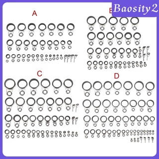 [baosity2] ชุดแหวนไกด์คันเบ็ดตกปลา เซรามิค ยืดหดได้ สําหรับคันเบ็ดตกปลา