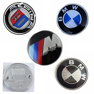 โลโก้คาร์บอนไฟเบอร์ ด้านหน้า และด้านหลัง 2 โลโก้ M 82 มม. 74 มม. สีฟ้า สีขาว สีดํา สําหรับ BMW