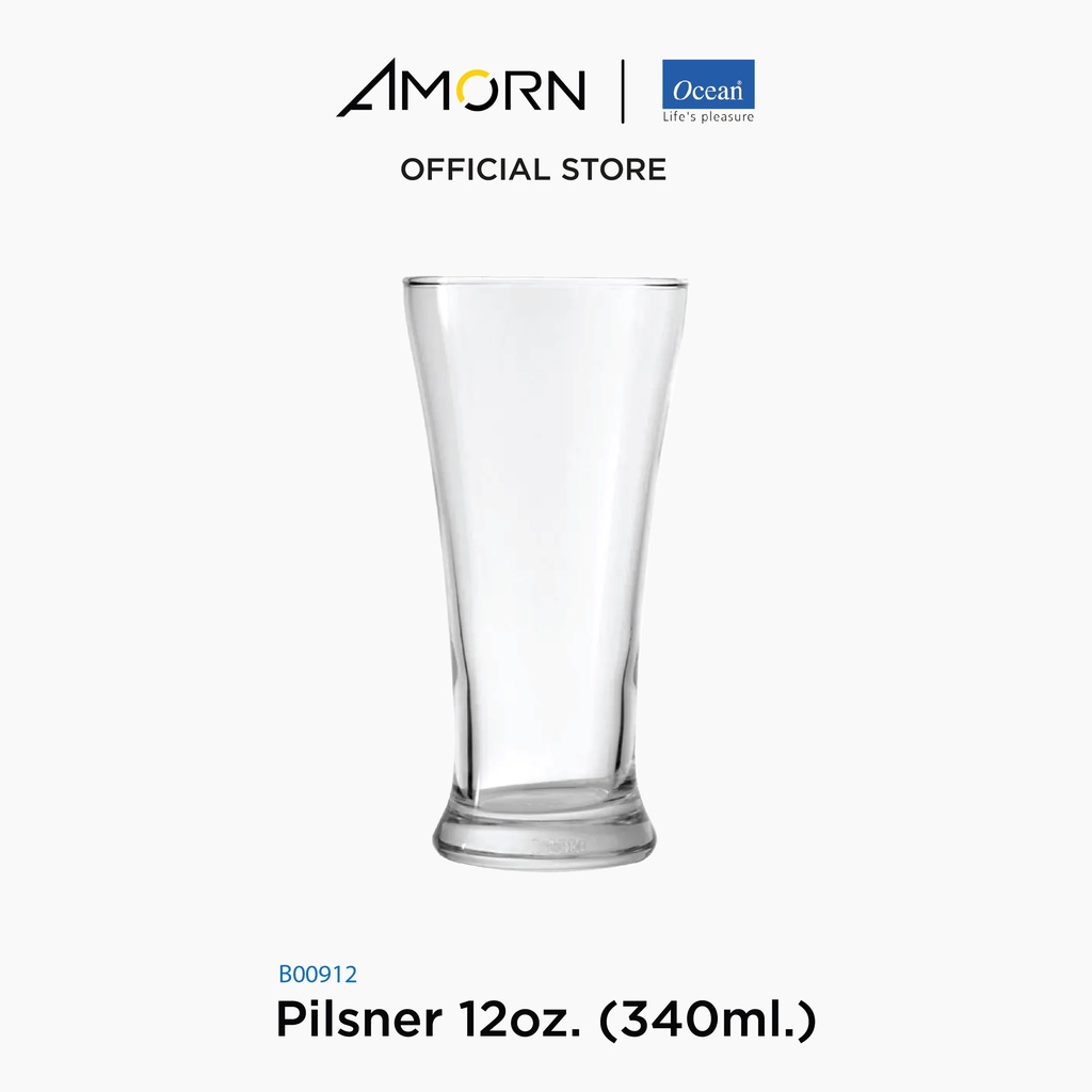 amorn-ocean-b00912-drinkware-tumbler-แก้วพลิสเนอร์-ดริ๊งเเวร์-ทัมเบอร์-โอเชี่ยนกลาส12-oz-340-ml-บรรจุ-6ใบ