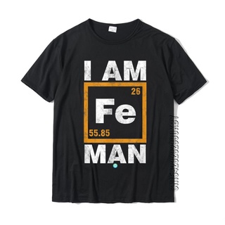 เสื้อยืด ผ้าฝ้าย พิมพ์ลาย Iron Fe Man แนวตลก เหมาะกับของขวัญ สไตล์สตรีท สําหรับผู้ชาย