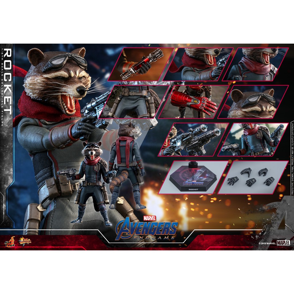 ฟิกเกอร์-ของสะสม-hot-toys-mms548-avengers-endgame-1-6-rocket