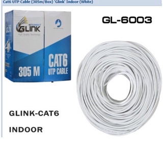 ส่งจากไทย สายแลน Lan CAT6 UTP Cable 305ม. GLINK GL-6003 GL6003 สำหรับสายแลน ภายในบ้าน Indoor พร้อมส่ง