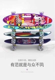 ภาพขนาดย่อของภาพหน้าปกสินค้าสเก็ตบอร์ด skateboard ล้อมีไฟ LED ไม่ต้องชาร์จ ถ่านไม่มีวันหมด / PENNY BOARD (ออเดอร์ละไม่เกิน8ชิ้น)/C002 จากร้าน xuchuzhan บน Shopee ภาพที่ 1