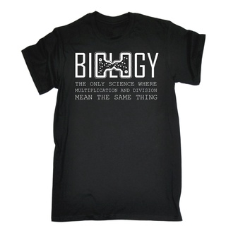 เสื้อยืดผ้าฝ้ายพิมพ์ลายขายดี เสื้อยืด พิมพ์ลาย Biology The Only Science Where Geek Nerd Joke เหมาะกับของขวัญวันเกิด แบบต